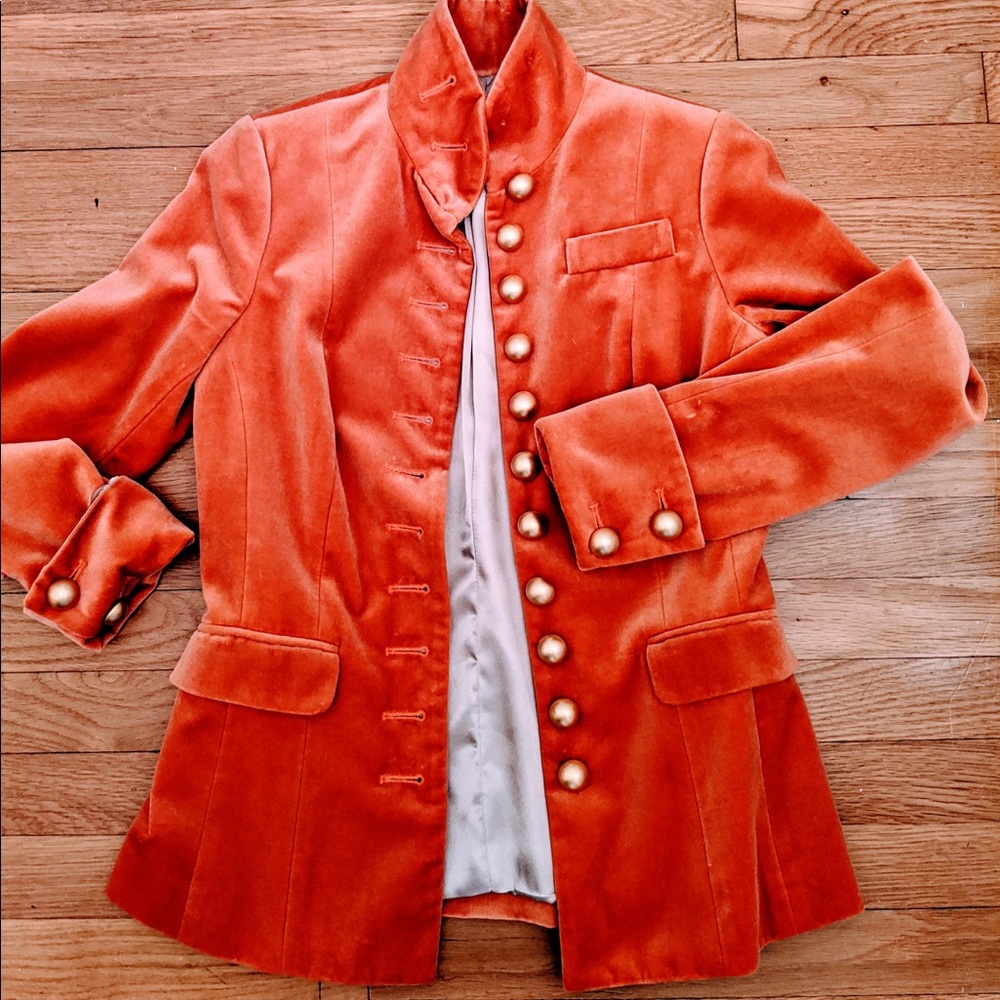 S&D Coral Velvet Blazer